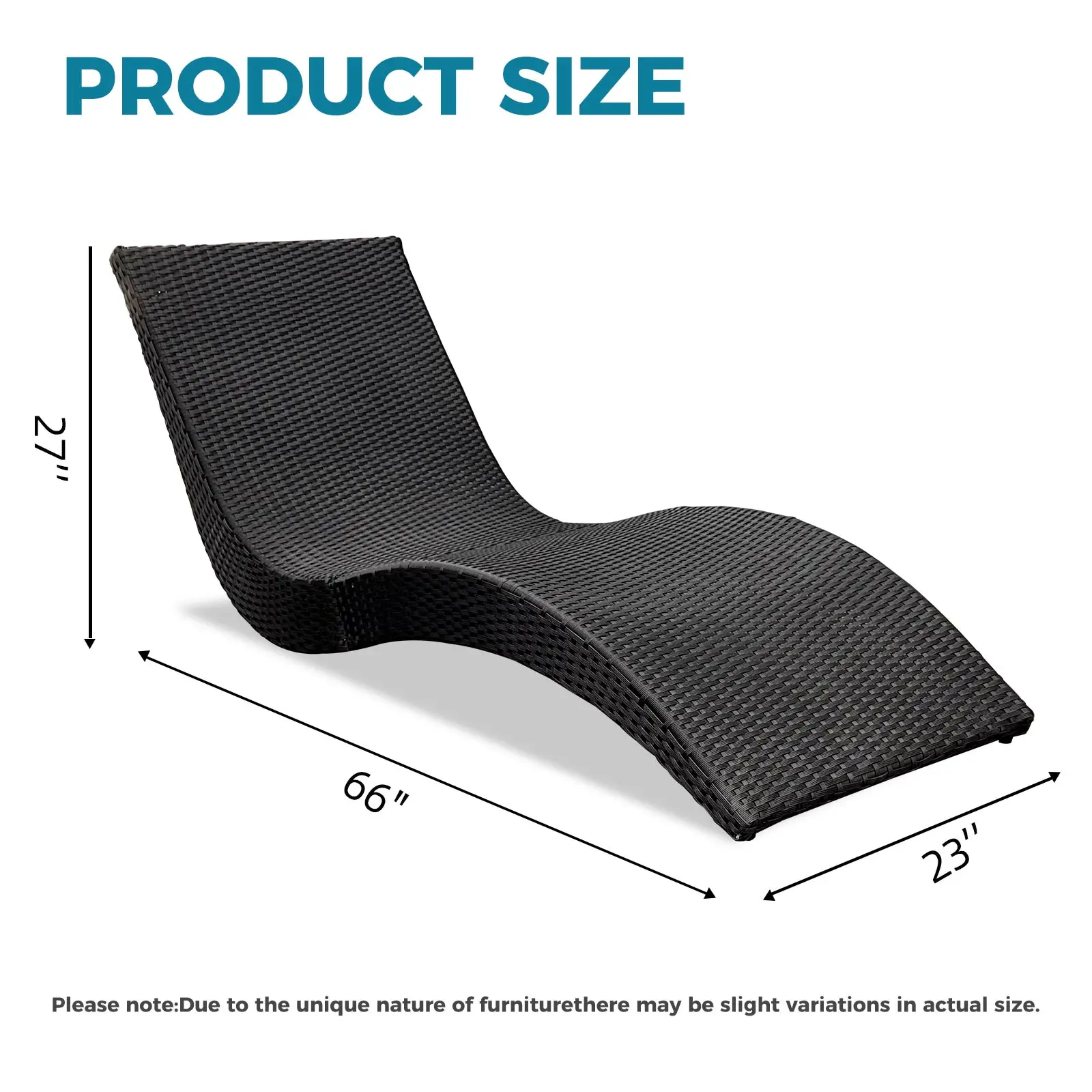 كرسي الروطان الخارجي - كرسي صالة خارجي لجانب حمام السباحة والشاطئ والحديقة، كرسي فناء مريح على شكل حرف S