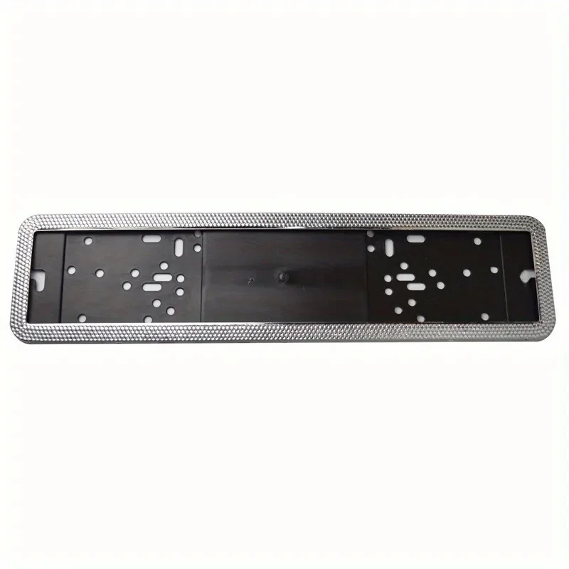Europejskie / niemieckie / rosyjskie samochody Automotive Bling Glitter Crystal RhineStone Ramka na tablicę rejestracyjną Tylna metalowa rama (grubość 0,6) — 2