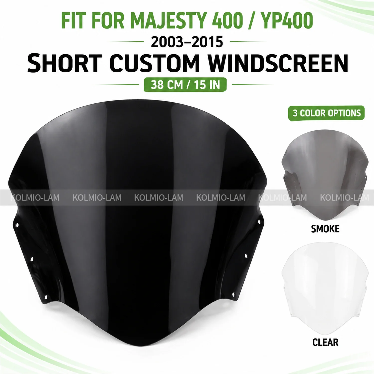 Motorcycle Accessories Windshield Windscreen Fit For YAMAHA Majesty 400 2003 - 2015 YP3 YP400 2004 2005 2006 2007 2008 2009 2010