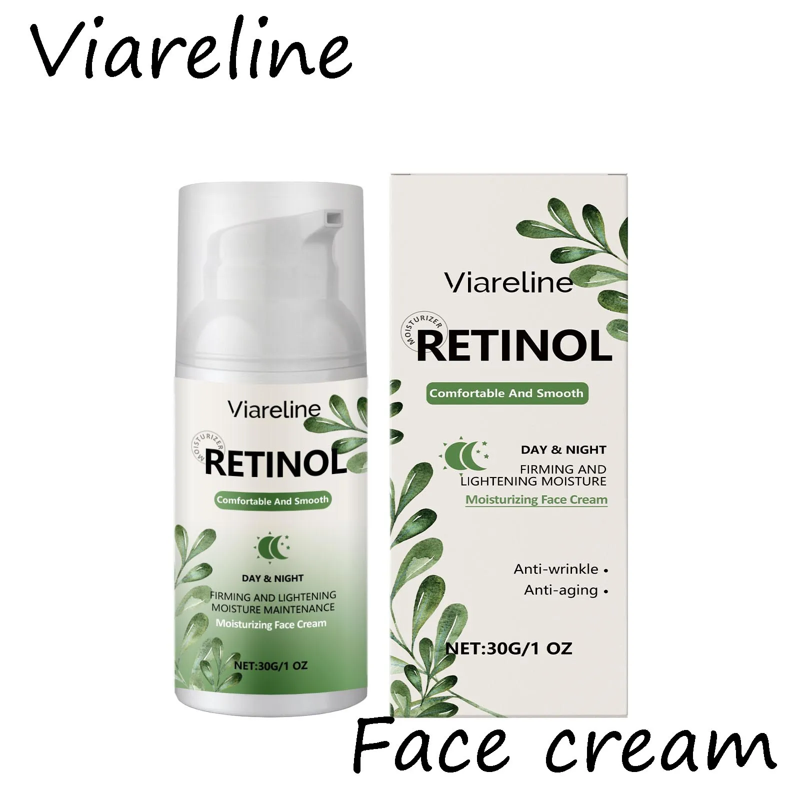 

Крем для лица с ретинолом Viareline Глубоко увлажняющий, укрепляющий кожу, улучшает текстуру кожи, повышает разглаживание, подтягивающий крем для лица