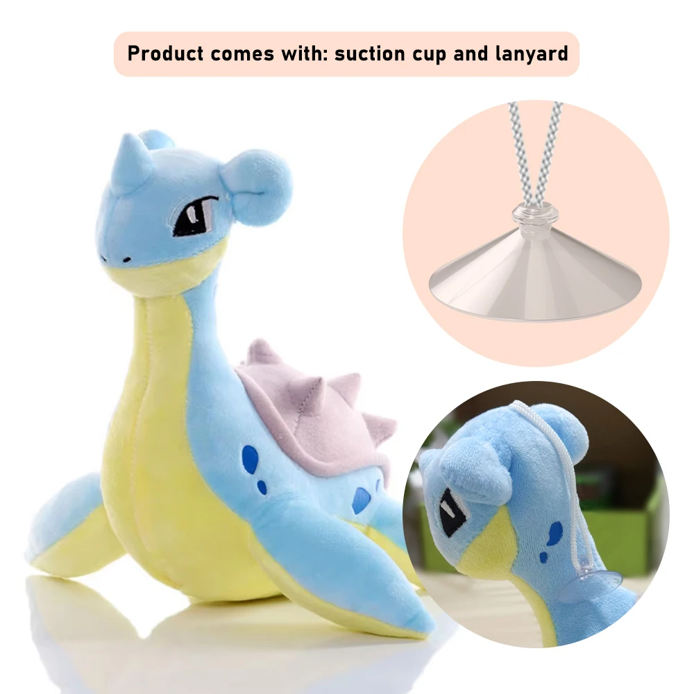 Kawaii Lapras محشوة اللعب الكرتون لطيف المياه Sprit أفخم الدمى رمي وسادة هدية عيد ميلاد للأطفال الأصدقاء الأولاد