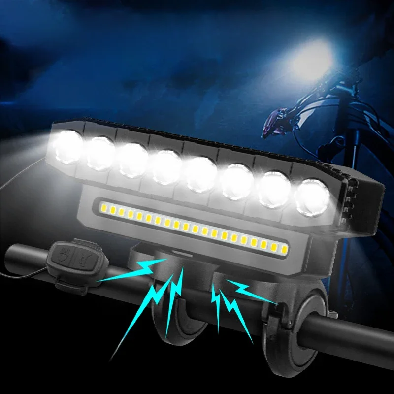 AliExpress NONE New USB Charging MTB Headlight Bicycle Light LED Waterproof Cycling Lamp Flashlight Cycling Horn Bike Light Front light bicycle