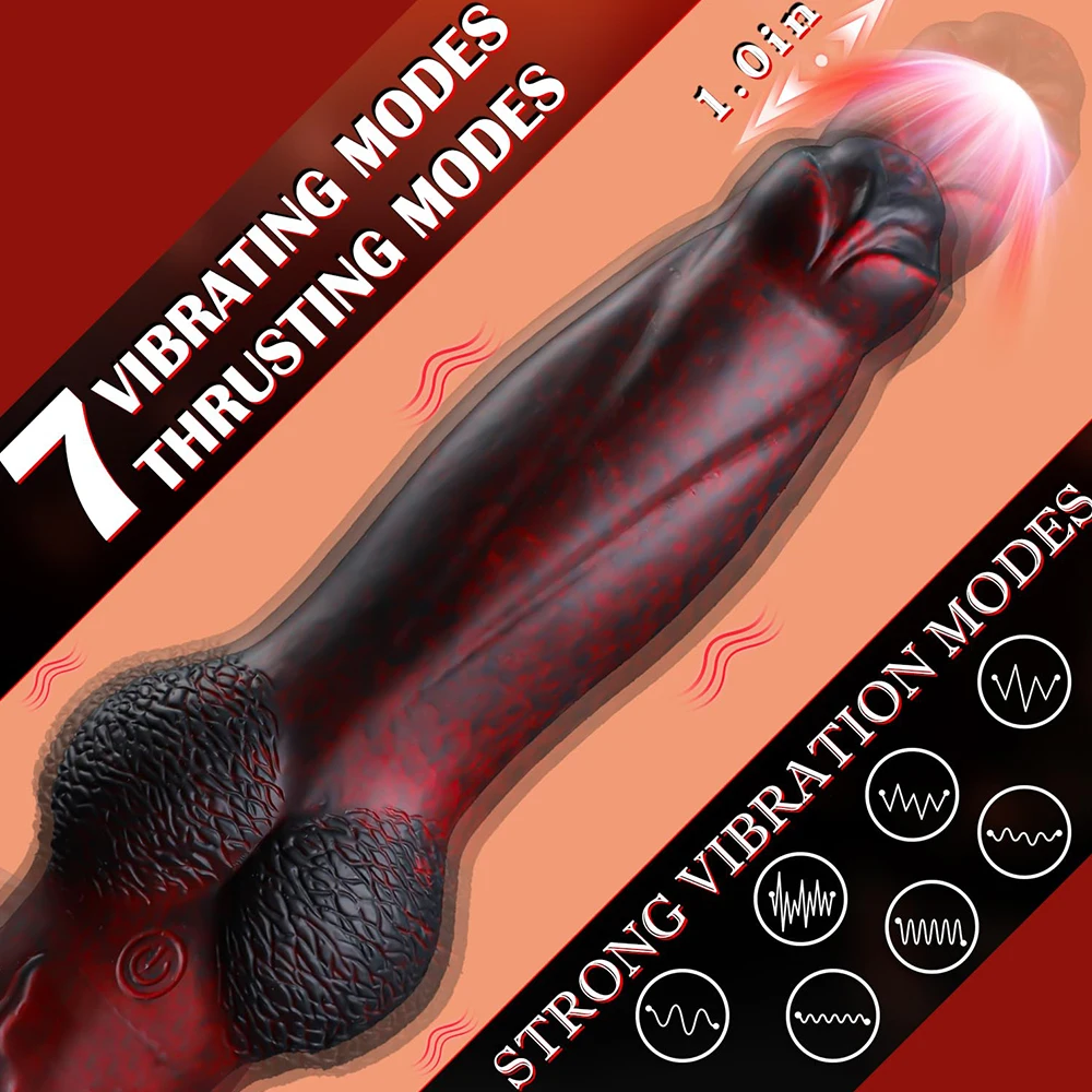 Thrusting Monster Dildo Vibrator With Suction Cup Remote Control Penis Telescopic G-spot Orgasm Adult Sex Toys For Women Gay 18+