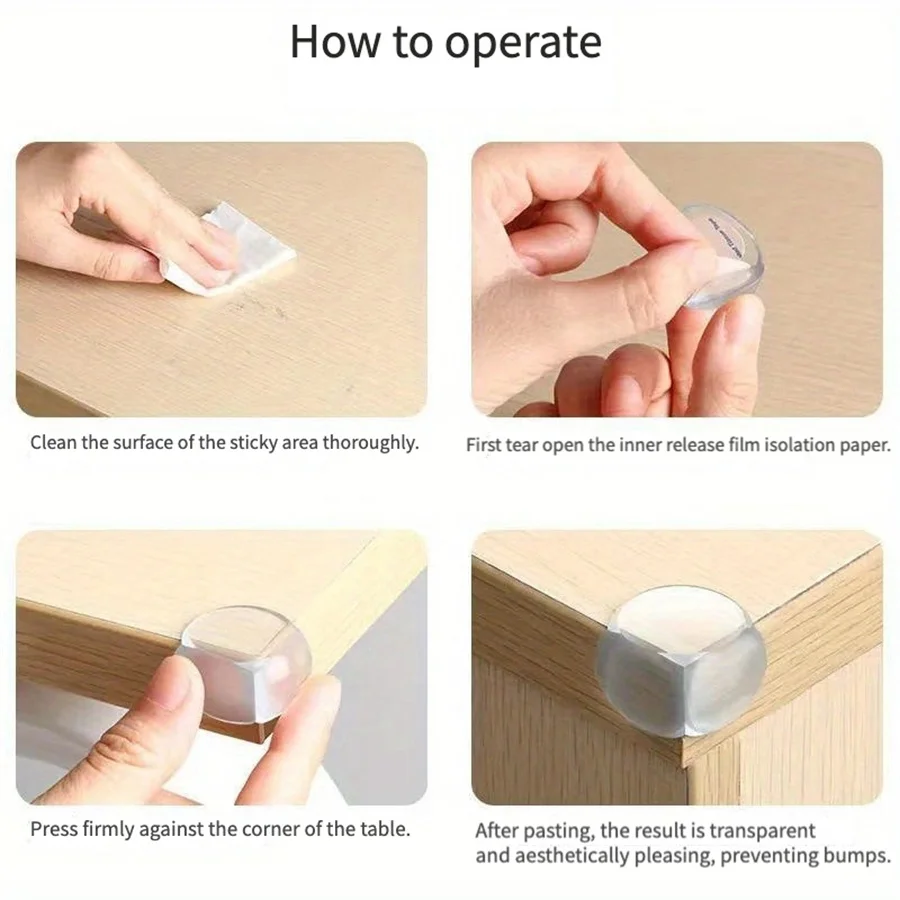 4/10/16 قطعة ركن سلامة الطفل سيليكون حامي الجدول لينة شفافة الأطفال المضادة للتصادم ركن حافة حماية الحرس