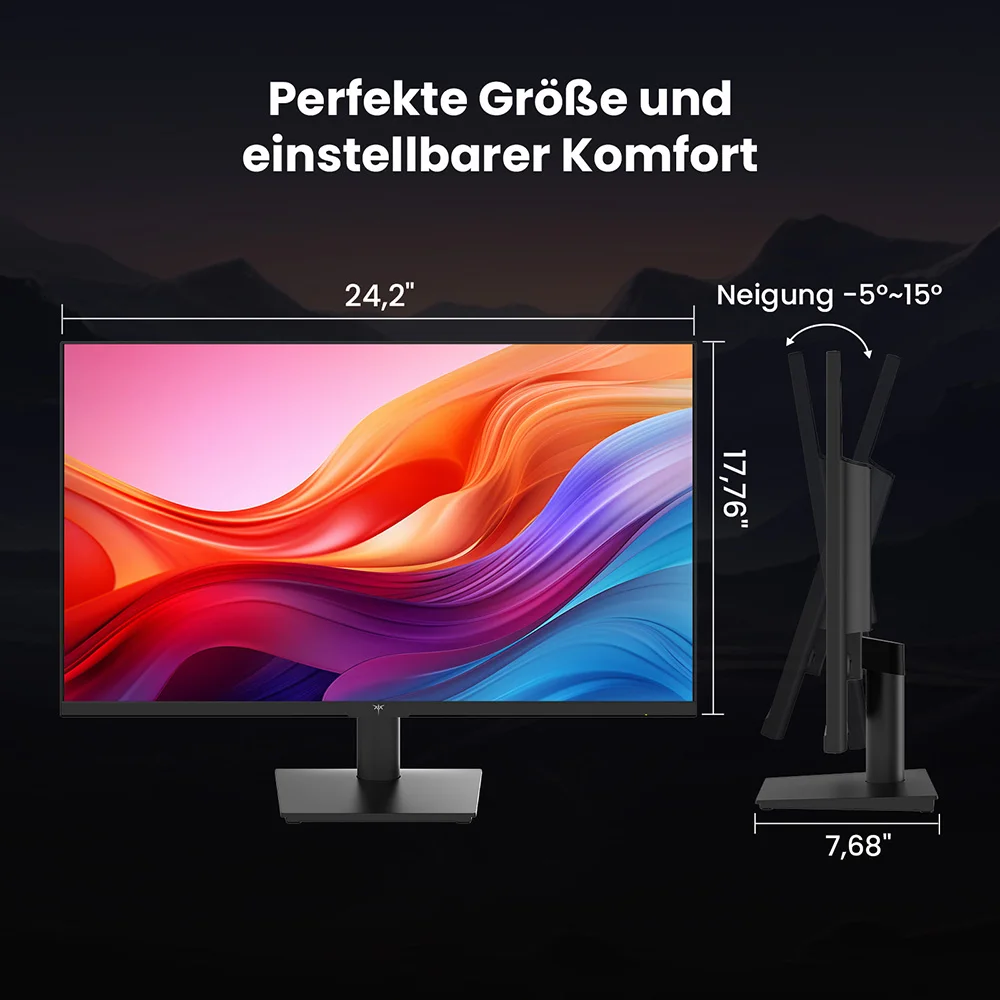 Monitor de Oficina KTC H27T27 de 27 Pulgadas, 2560×1440, 100Hz con Overdrive a 120Hz, Resolución 2K QHD, Panel IPS, HDR10, Luz Azul Baja, Sin Parpadeo 4