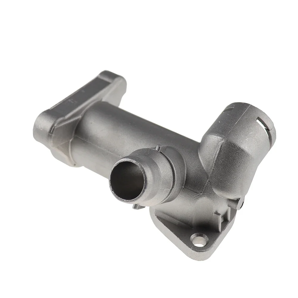 BANWINOTO aluminiowa obudowa termostatu wąż płynu chłodzącego wylot złącze kołnierzowe 058121132C dla VW Passat Audi A4 1.8T 058121133B — zdjęcie 2