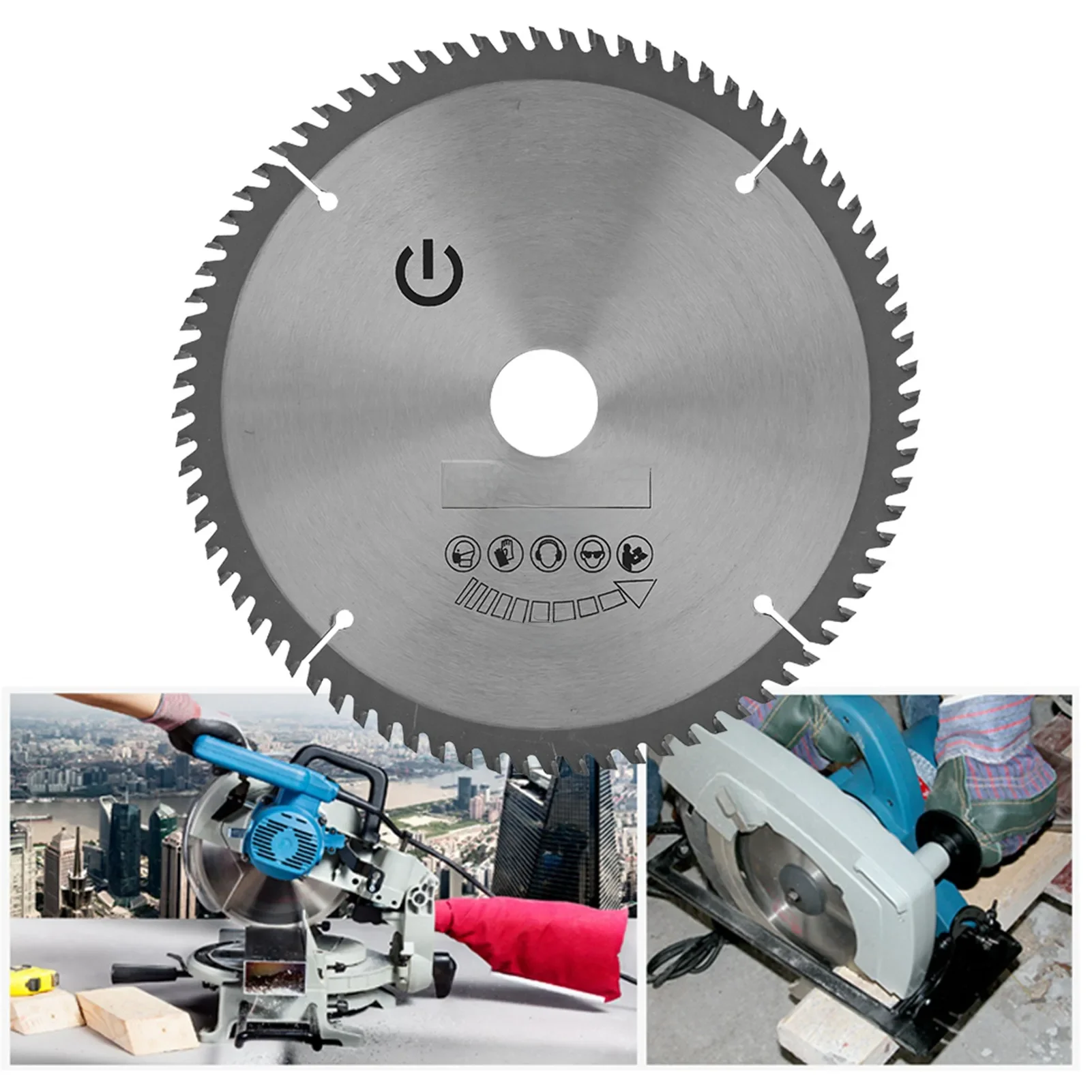 Brzeszczot do cięcia drewna 210 mm 80 zębów Średnica otworu 30 mm Brzeszczot do piły tarczowej z 3 pierścieniami O Tarcza do cięcia drewna — zdjęcie 2