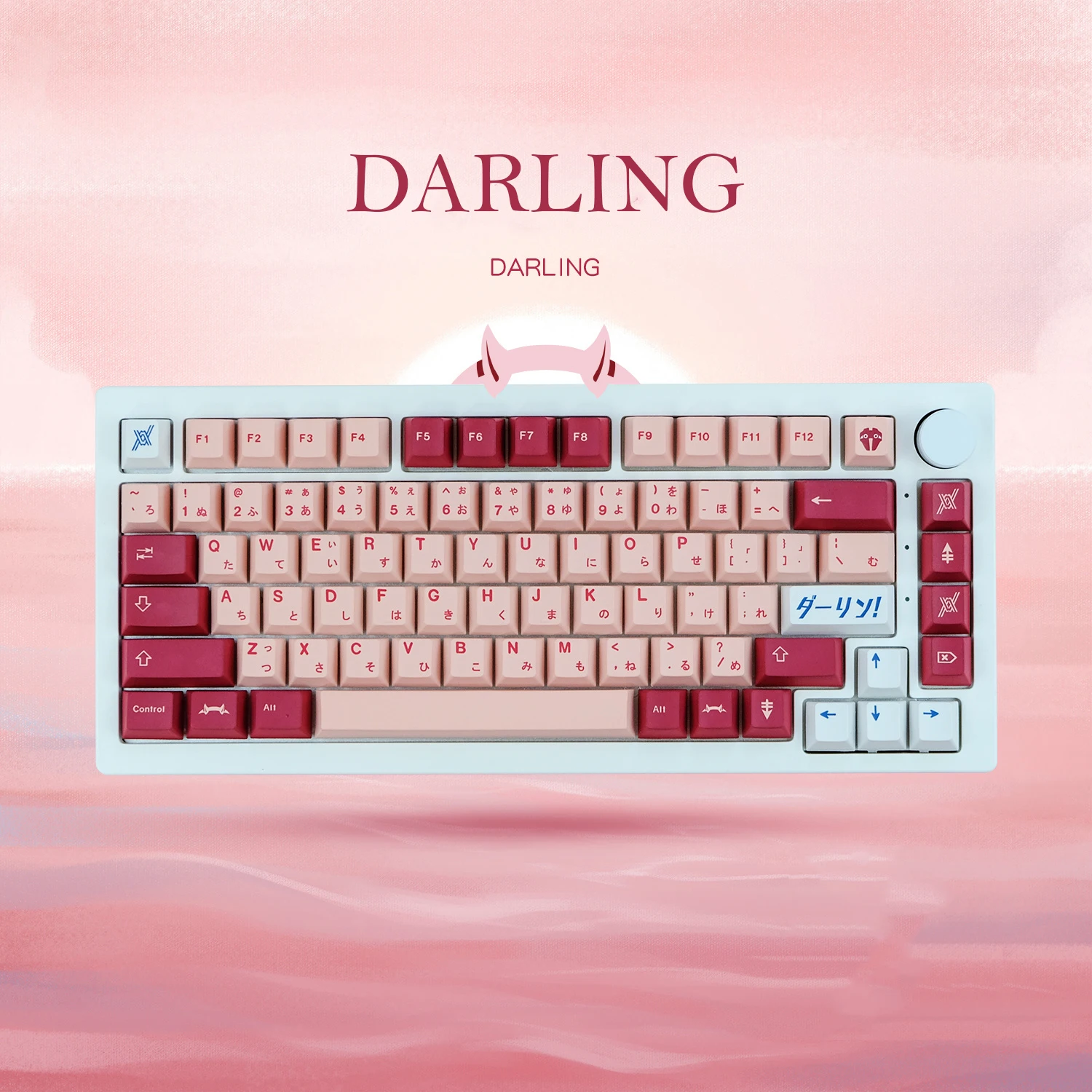 GMK Darling Keycaps, 129 teclas, Cherry Profile DYE-SUB Custom GMK Keycaps para teclado mecánico