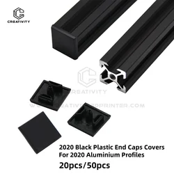 2020 Black Plastic End Caps Covers EU-ALUminum profile end cap For 2020 Aluminium Profiles  EU Aluminum Profile 3D Printer part