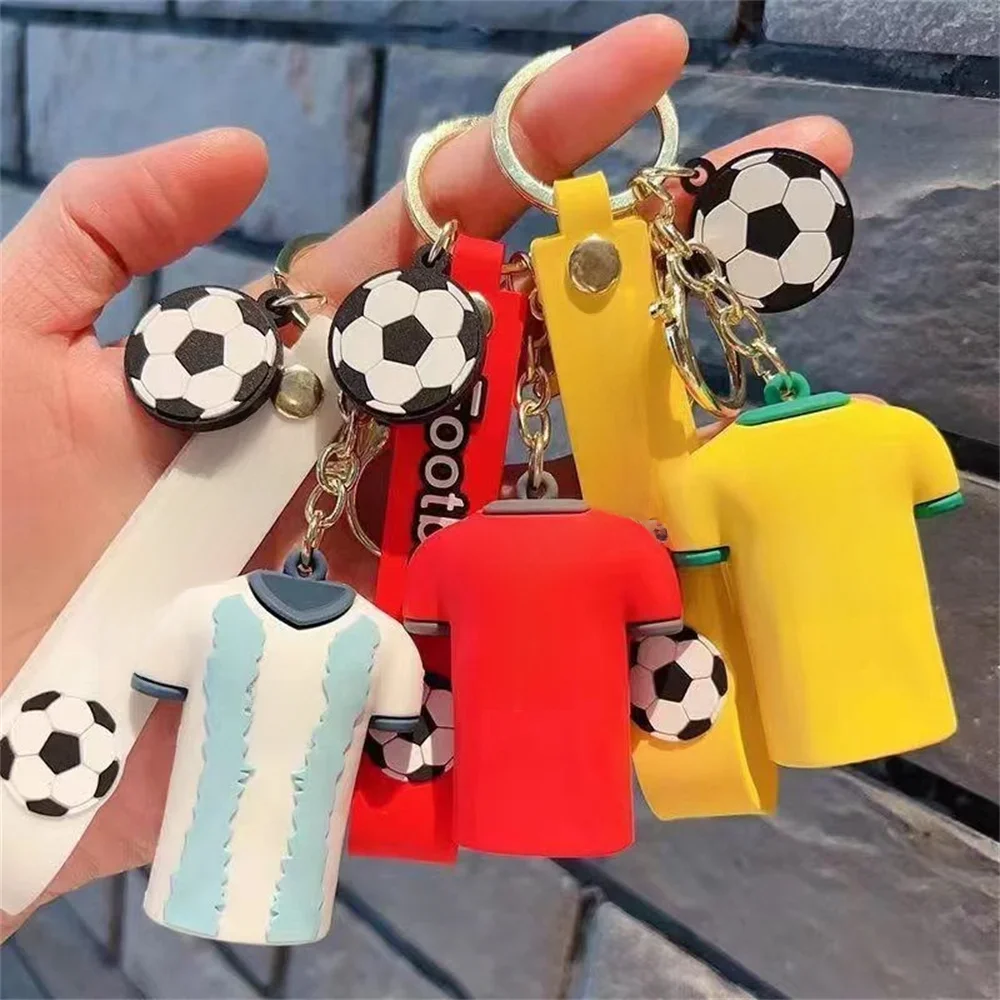 Porte-clés de maillot de Football, Simulation créative, cadeau créatif, figurine d'action, voiture, périphériques de sport