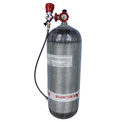 Acecare-cilindro de buceo de fibra de carbono, estación de limado de válvula de tanque de buceo, para seguridad contra incendios, 12L, CE, 300bar, 4500Psi, 30Mpa