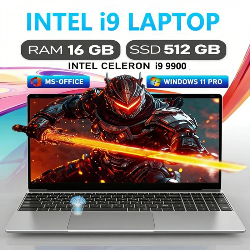 Computadora portátil portátil con Windows 11 Pro, Intel Core i9-9900, pantalla HD de 15,6 pulgadas, 16 GB de RAM, 1 TB, 2 TB, SSD, PC