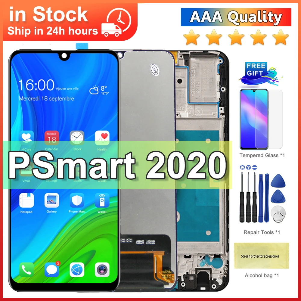 6.21'' OLED Display For Huawei P smart 2020 LCD Touch Screen Digitizer Assembly Replace For P smart 2020 POT-LX1A POT-L21 LCD