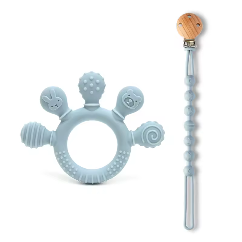 erduo Silicone Baby teether anxiety teething toys 0 12 months chew beads sensory gum relief soother - Image 20