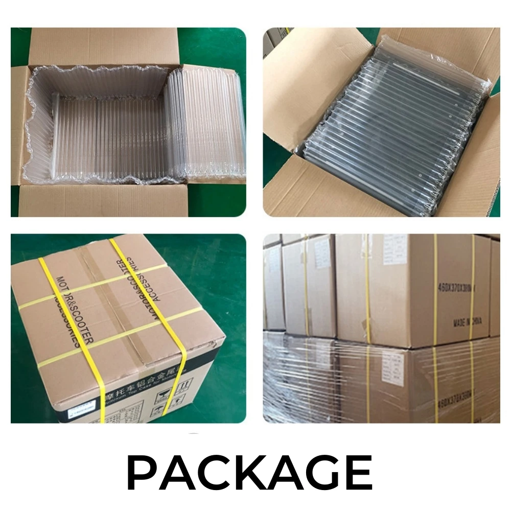 motorcycle top case rear view installed