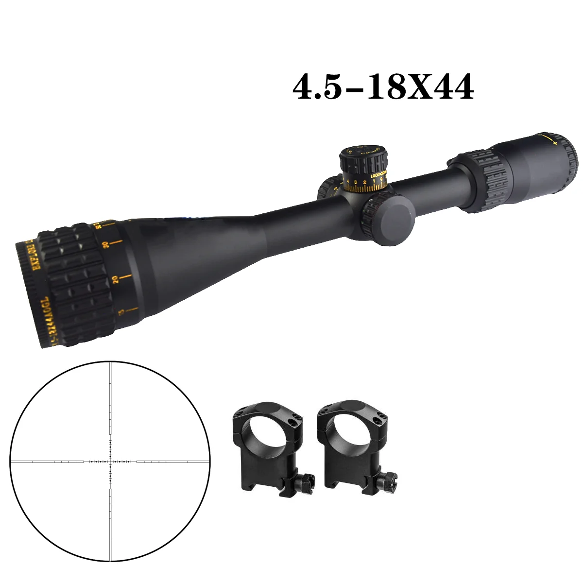 

4.5-18X44 hunting rifle scope tactical optical sight scope black long range for outdoor hiking telescopic sights