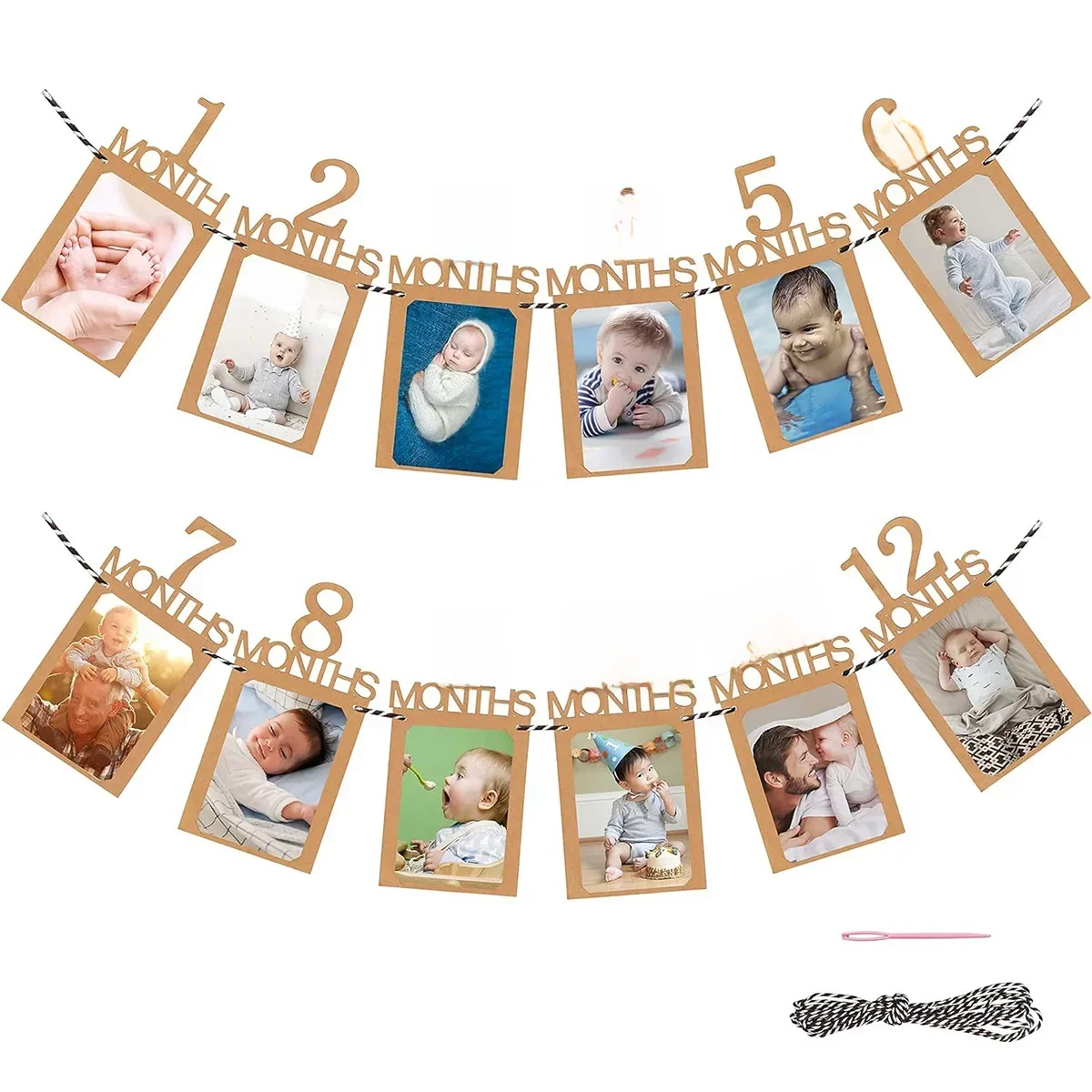 Anniversaire bébé un an 12 mois Photo bannière bébé garçon fille 1 an fête d'anniversaire décor Photo guirlandes bébé première fête d'anniversaire