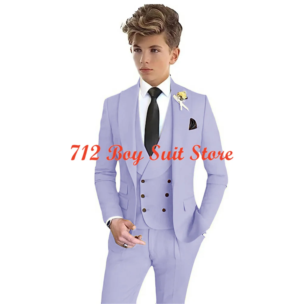 

3 Piece Boys Suit 2-16 Years Old Kids Wedding Tuxedo Party Outfit Formal Blazer Pants Set for Child