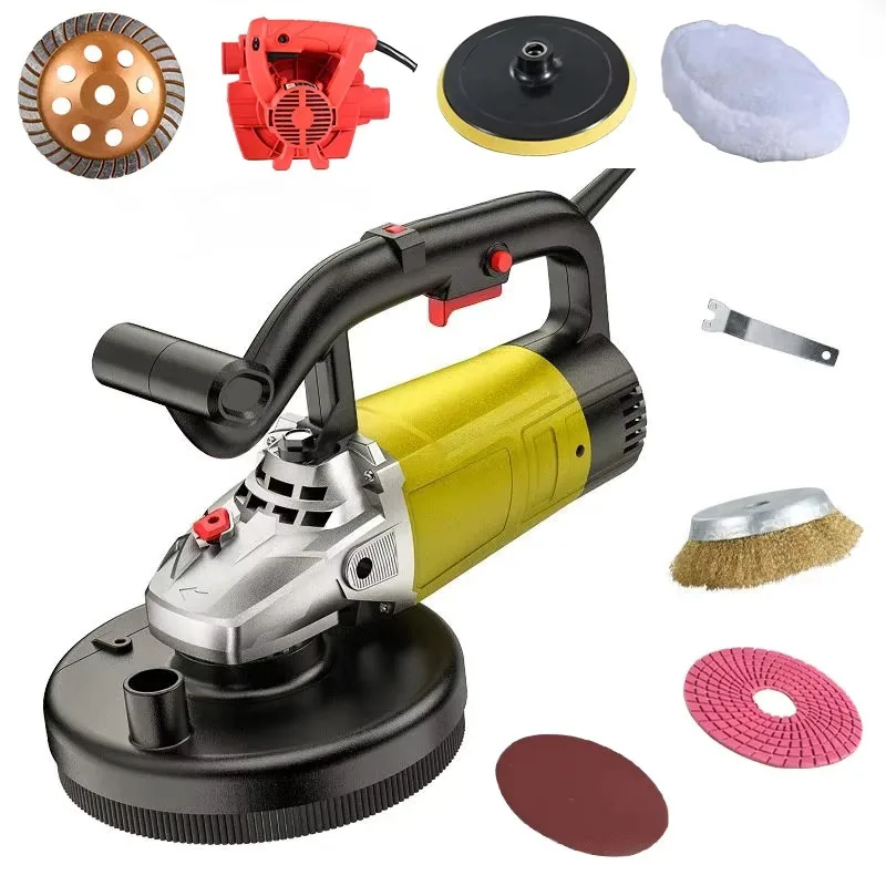 3800W Multifunctional Ground Concrete Grinding Machine Wall Cement Rough Grinding Machine Dust-free Angle Self Suction Tool