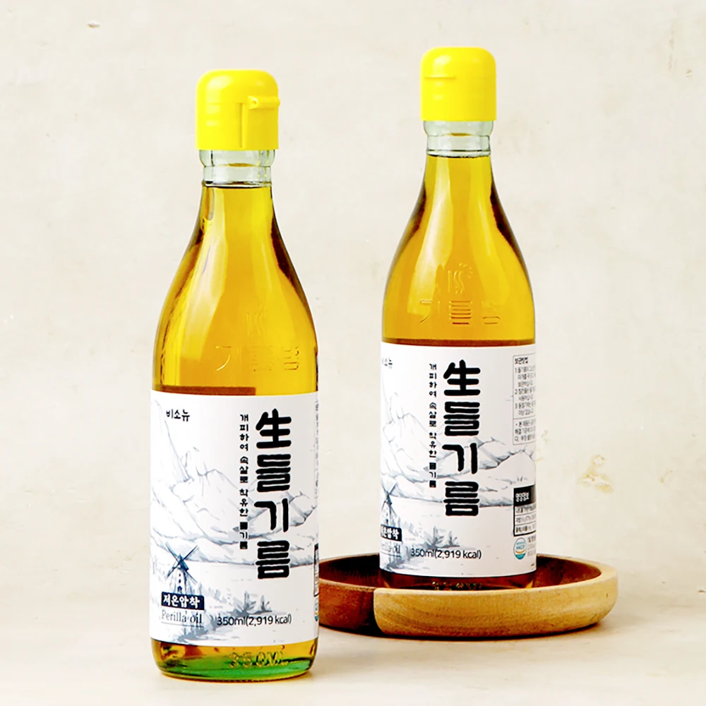 저온압착 들기름 생들기름 350ml - 1