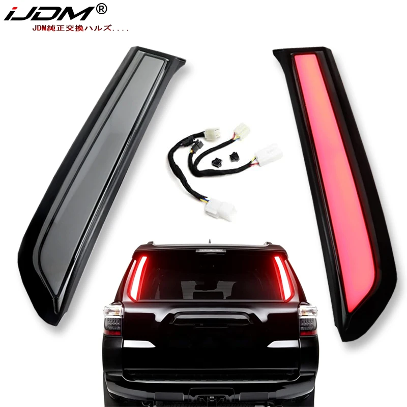 

Rear Window Pillar Vertical Fit Tail/Brake Light Bar For Toyota 4Runner Tail/Brake Rear Fog Lamps and Turn Signal Light 10-24