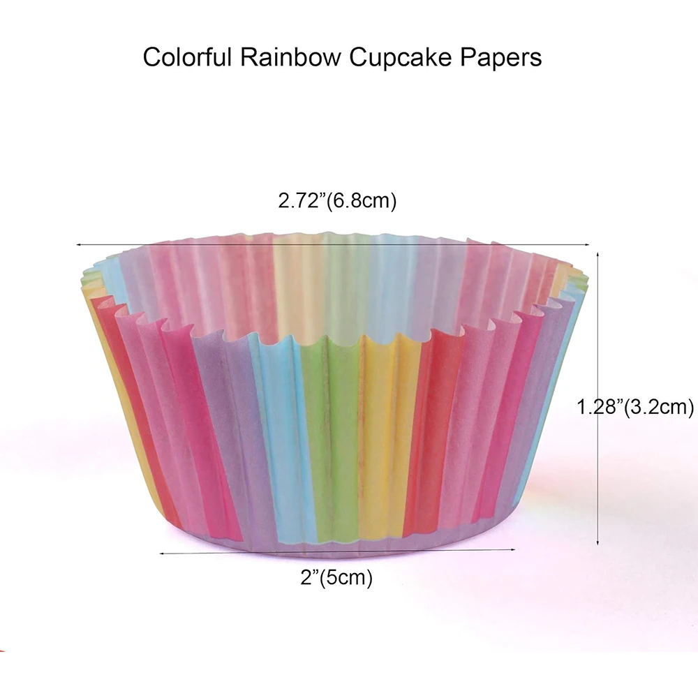 100Pcs Muffin Cupcake Paper Cups Cupcake Liner Baking Muffin Box Cup Case Party Tray Cake Decorating Tools Birthday Party Decor