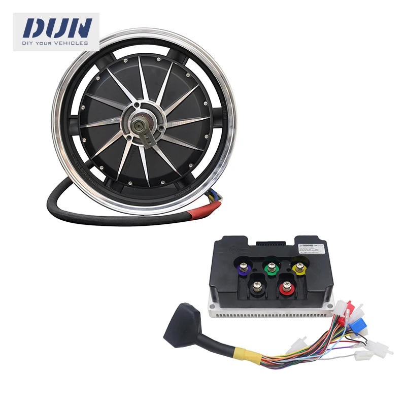 

YMMotor 14*3.5inch 4000W 90KMH 45H 48V 60V 72V Disc Brake Hub Motor with ND72680 Controller