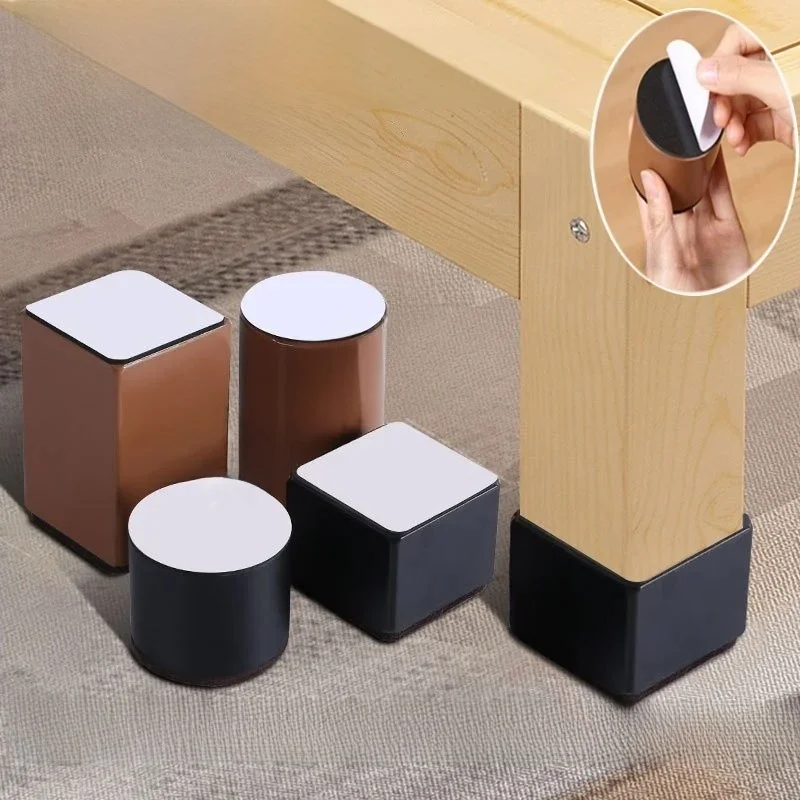 4 Stuks Zware Meubels Koolstofstaal Verhoogde Voet Pad Bed Fauteuil Tafel Voeten Slijtvaste Anti Slip Mat Koolstofstaal Riser - afbeelding 2