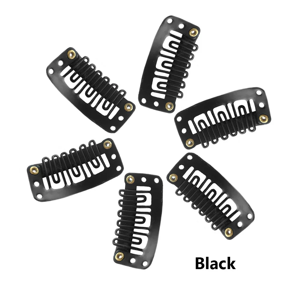 32mm 6 zębów klips do peruki metalowy zatrzask Pin biżuteria dla kobiet mały grzebień do włosów rozszerzenie treska DIY Making dostaw akcesoria