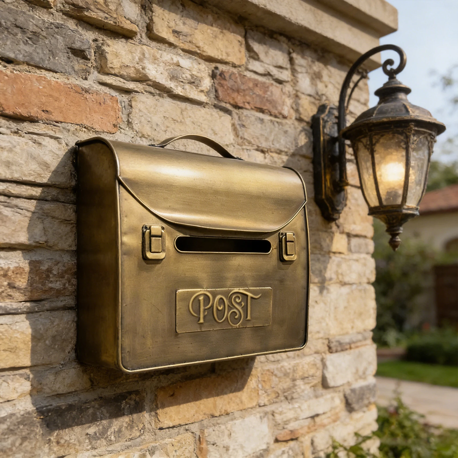 Mailbox Iron Mail Holder Letter Newspaper Box Decor Large Capacity Wall Mount Opinion Box Postbox for Gate Porch Outdoor Garden