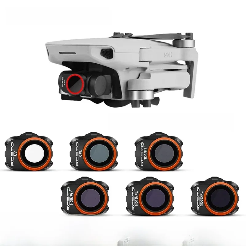 RCSTQ Zestaw filtrów do drona DJI Mini 2/Mini 2 SE UV CPL ND4 ND8 ND16 ND32 ND/PL, filtry do obiektywu kamery do Mini SE/Mini 4K, akcesoria — zdjęcie produktu 7