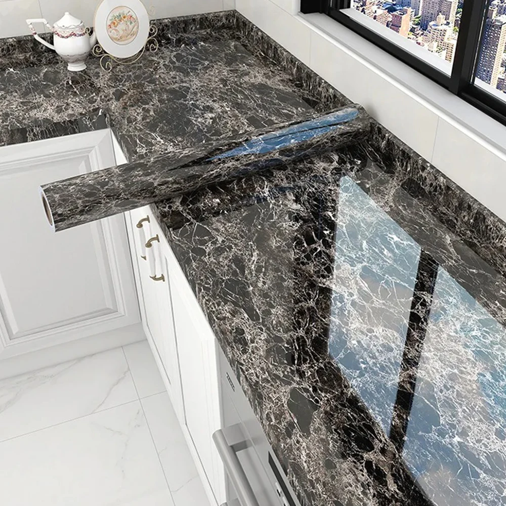 Suitable for Kitchen Self-Adhesive Wallpaper PVC Self-Adhesive Wallpaper Home Decoration Waterproof and Oil-Proof Sticker