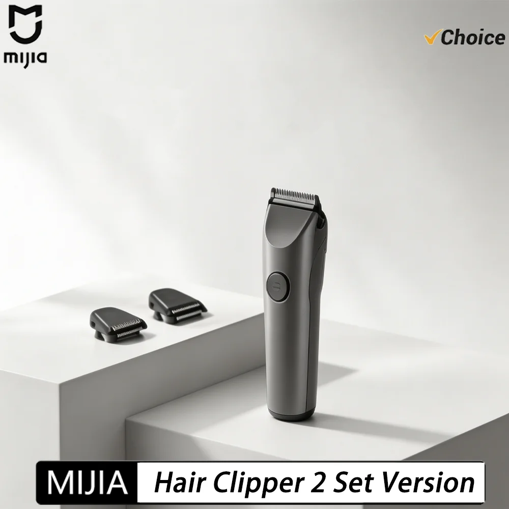 NEW MIJIA Hair Clipper 2nd Kit Set Titanium Blade,Cordless Hair Trimmer USB-C IPX7 Waterproof LCD Professional Barber CN