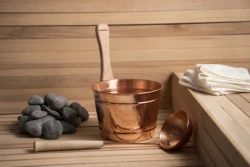 Copper Sauna Bucket and Ladle Set %100 Solid Copper | Handmade Spa Accessories | Hammam Copper Bathroom Accessories