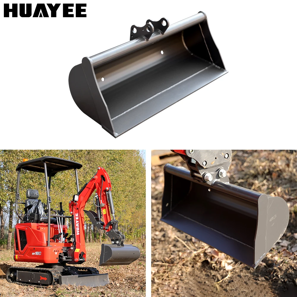 800mm toothless bucket is suitable for small excavators and comes with a pin to easily handle various working scenarios!