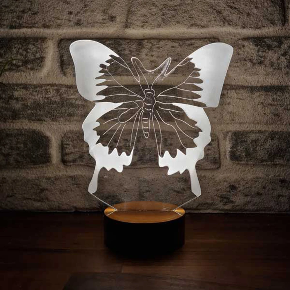 

Decorative Gift LED Table Lamp with Color-Changing Butterfly Figure and Touch Sensor Dimmable Feature