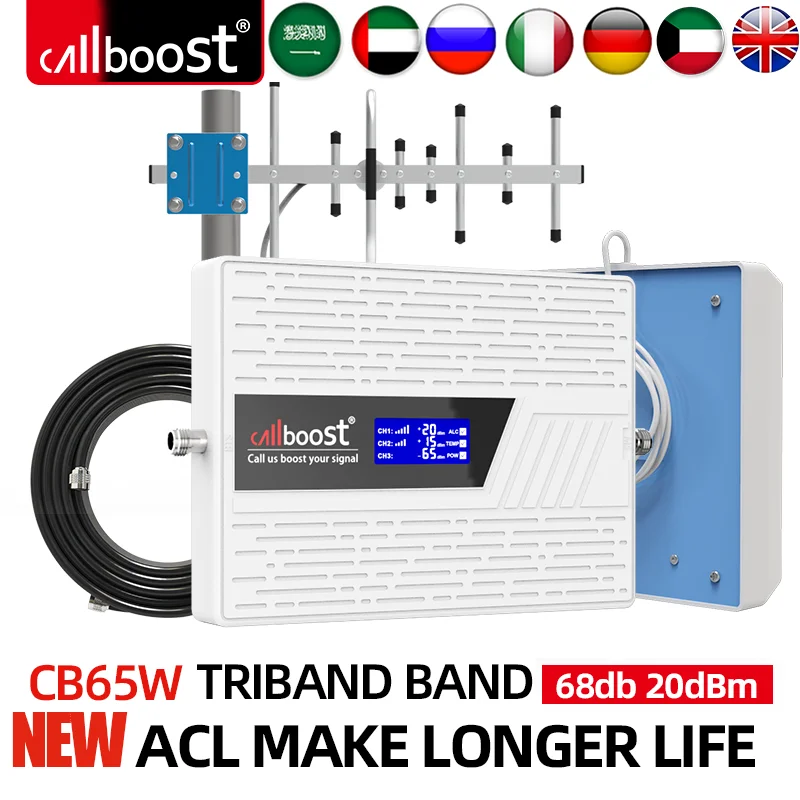 Callboost red GSM TLE DCS reforzada de 3 bandas 2g 3g 4g para repetidor de red de teléfono móvil mejorado amplificador de red 900