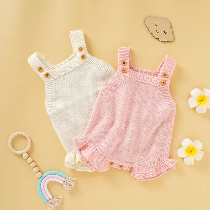 Body dziecięce bez rękawów dzianina noworodek chłopiec dziewczyna czyste kombinezony Onesie jednoczęściowe 0-18m niemowlę ubrania unisex maluch stroje dla dzieci — zdjęcie 2