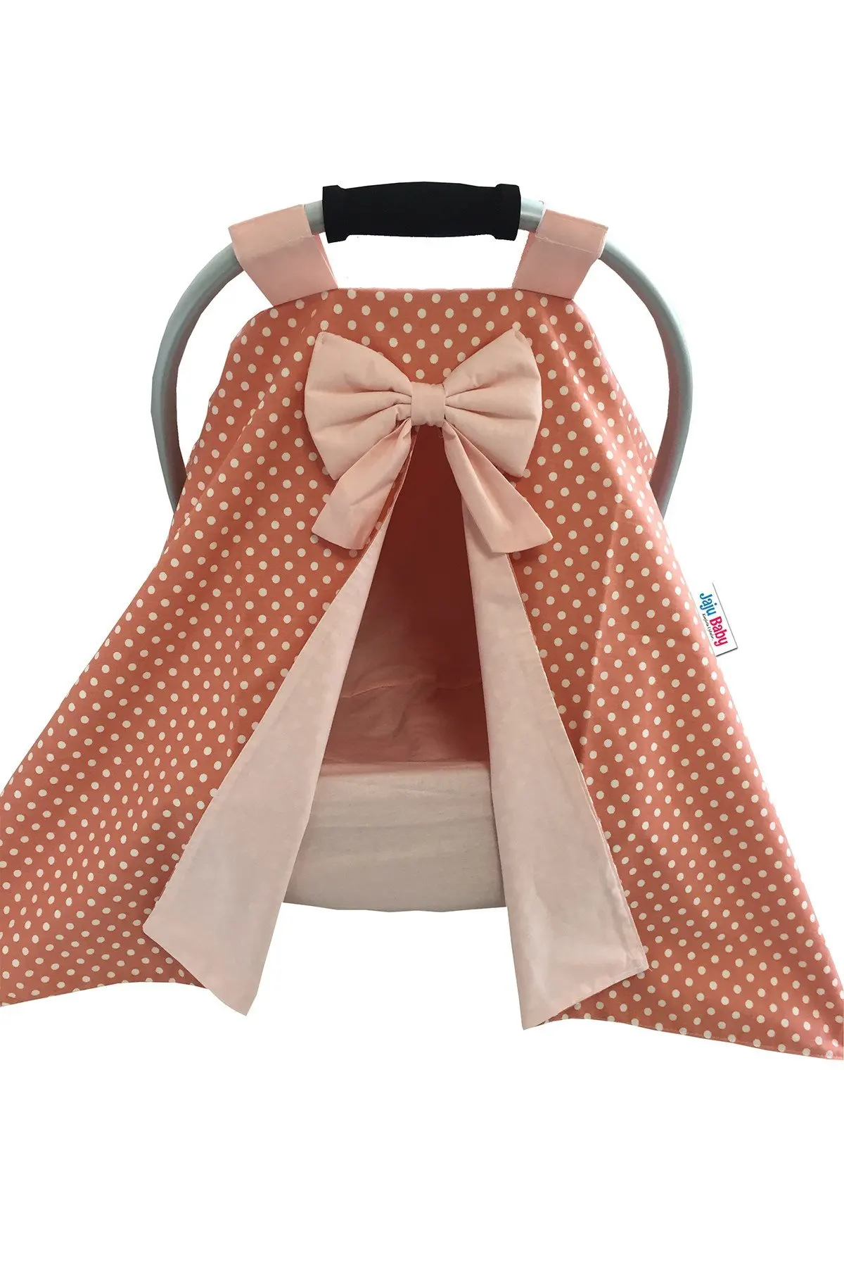 Handmade rosa e Polka Dot Stroller Capa, Combinação Tampa Interna