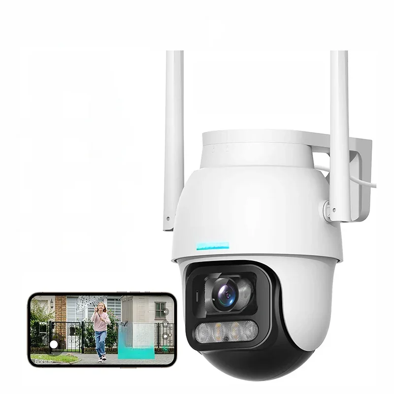 Botslab 2K 3MP HD Outdoor Camera Wireless PTZ Smart Home Wi-Fi Camera CCTV Night Vision Siren and Light Alarm IP66 Weatherproof
