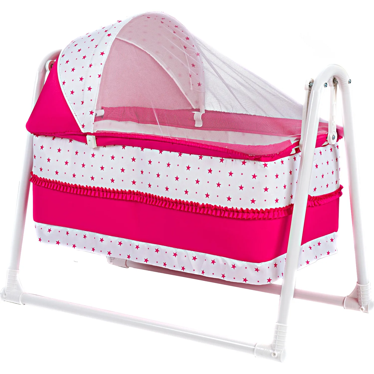 Luxury Baby Hammock Bassinet Swinging Newborns Safety Sleeping Basket With Mosquito Net Durable Stand Quality Portable Cradle