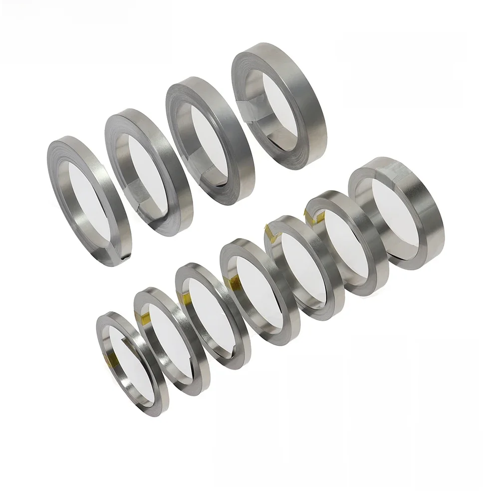 Tira niquelada para bateria, chapa de níquel, conector 0.1mm, 0.15mm, 0.2mm, correia de aço, máquina
