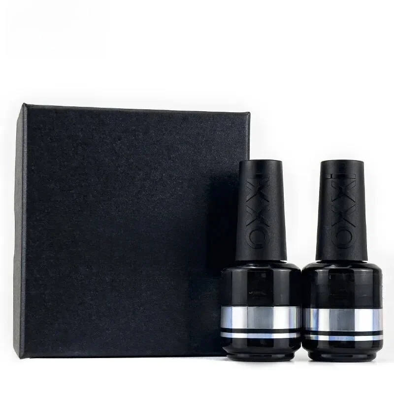 Oxxi Professional Gummi Basis lack UV-Gel 15ml kein Wischen glänzende Dec klack 2 stücke Set Gel politur semi-permanente Nagellack Basis Gellac