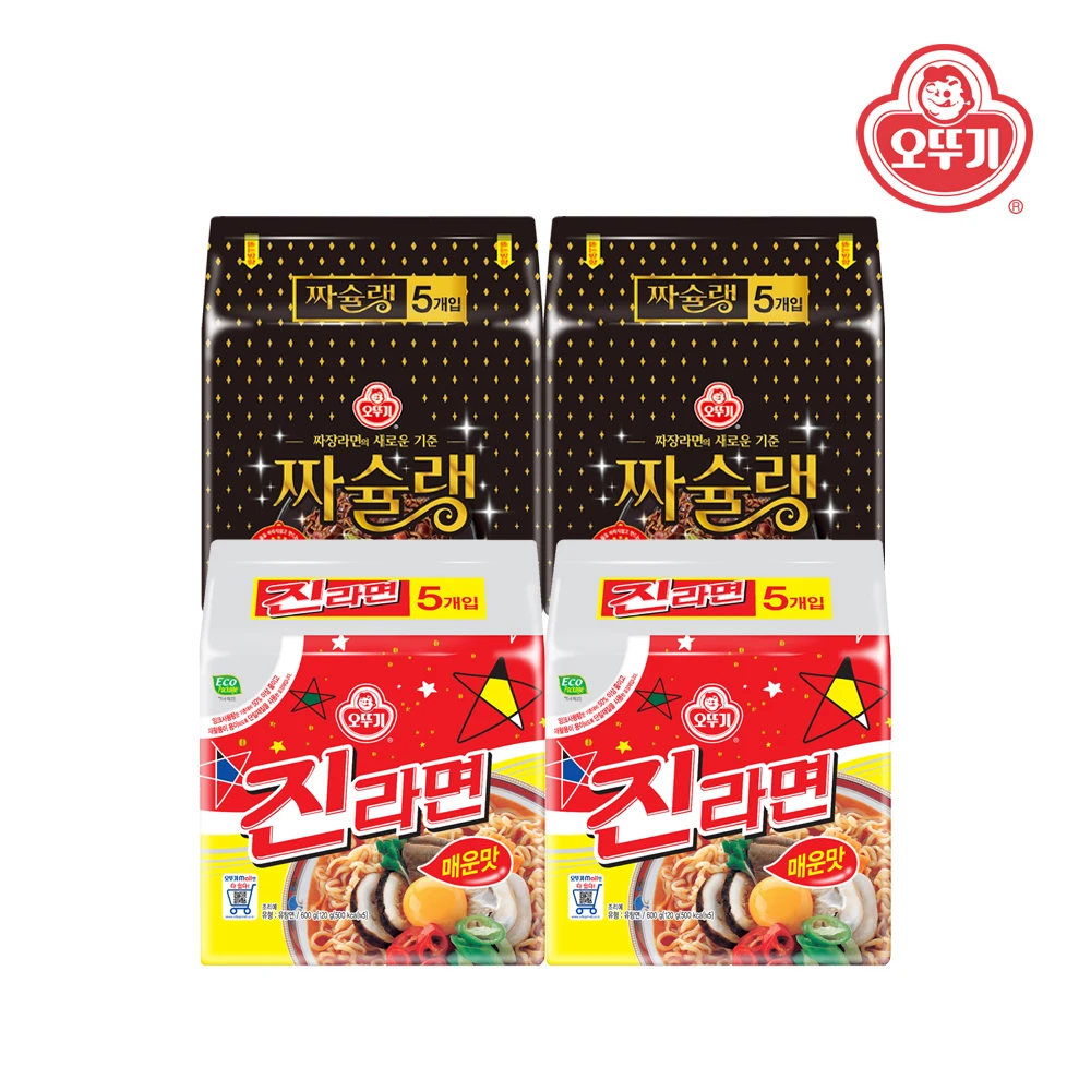 [Ottogi] Jin Ramen Sabor Picante 10 Paquetes + Jazulang 10 Paquetes