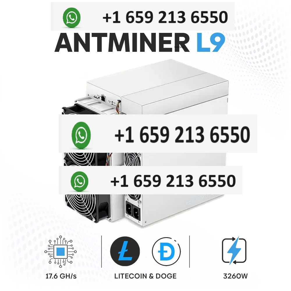 

Bitmain Antminer L9 16G 3360W, Майнер для майнинга, догкоин