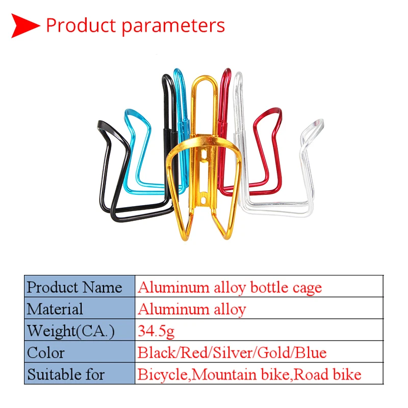 Bicycle Bottle Holder Aluminum Alloy Bicycle Kettle Cage Universal Road Mountain Bike Water Bottle Rack Cycling Water Cup Mount