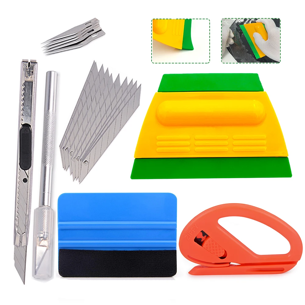 

TOFAR Vinyl Wrap Tools Kit Car Stickers Carbon Film Installation PPF Squeegee Window Tinting Film Safety Cutter Knife Scrapers