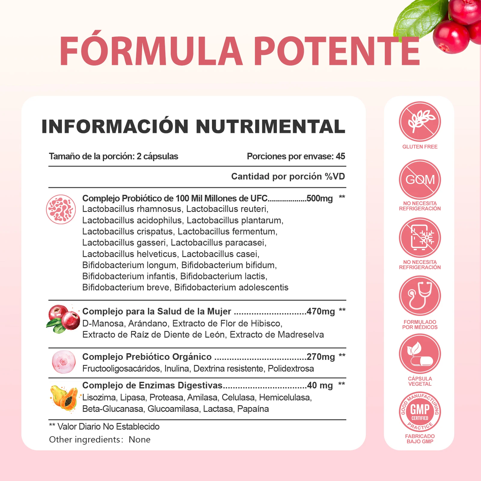 بروبيوتيك Windboss للصحة الحميمة للنساء - 100 مليار Cfu - 32 سلالة - مع التوت والبريبايوتيك والفيتامين C - يدعم توازن الأنثى - 90 كبسولة