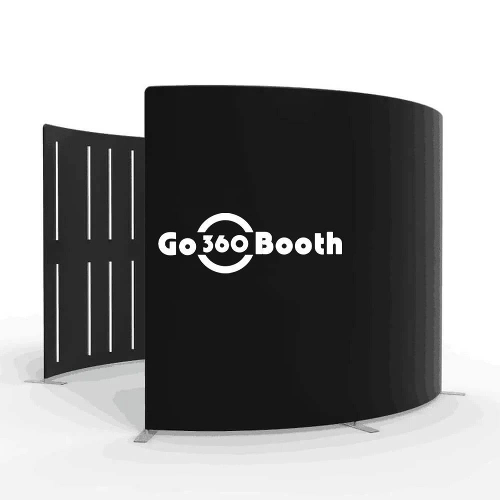 GO360BOOTH H10ft Two Halves 360 Photo Booth Backdrop Enclosure