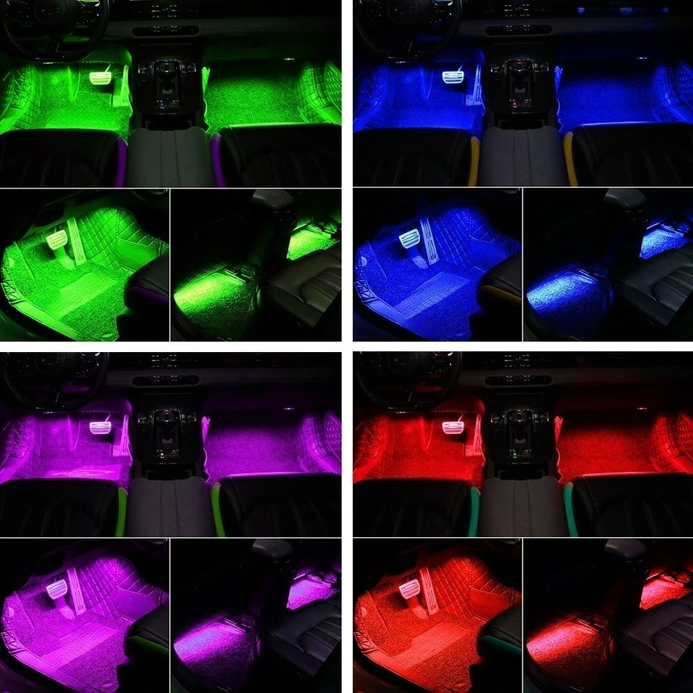 Kabellose RGB Neon LED Auto-Fußraumbeleuchtung mit APP-Fernbedienung und Musiksteuerung für modifizierte Innenraum-Atmosphäre – Detail 12